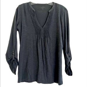 LOFT Long Sleeve Gray Top NWOT!!